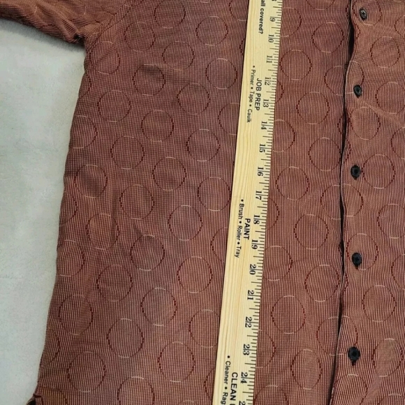 Toscano button up shirt mens size XL short sleeve Geometric pattern light weight - Picture 5 of 5